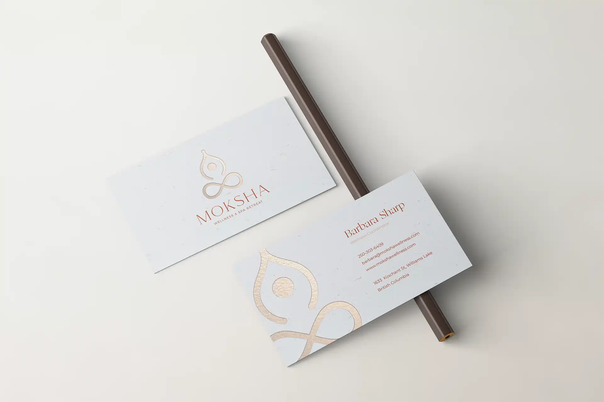 Moksha Wellness Spa brand identity and packaging design by Anuj Ghimire
