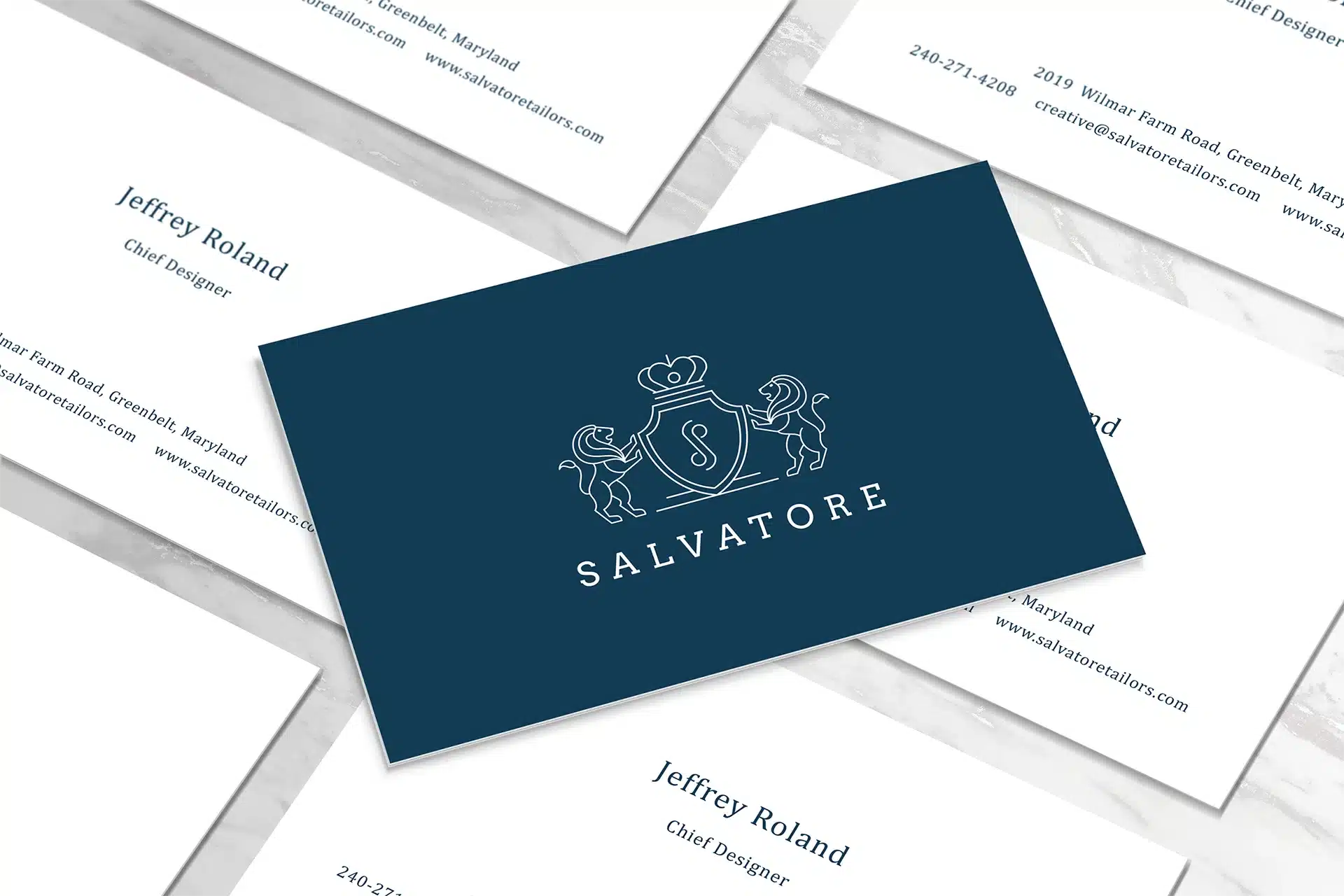 Salvatore Fine Tailoring brand identity, logo concept