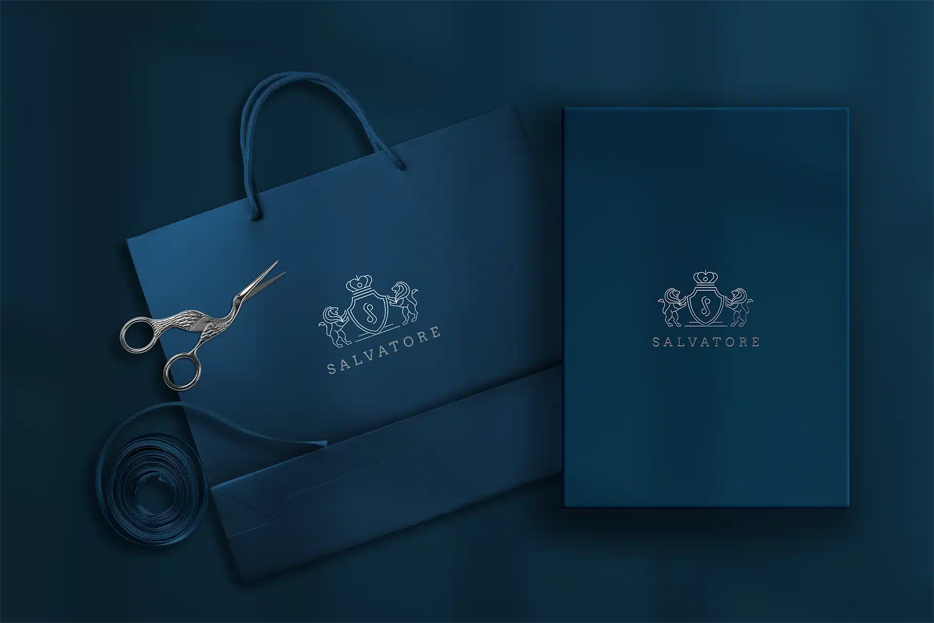 Salvatore Fine Tailoring brand identity, stationery