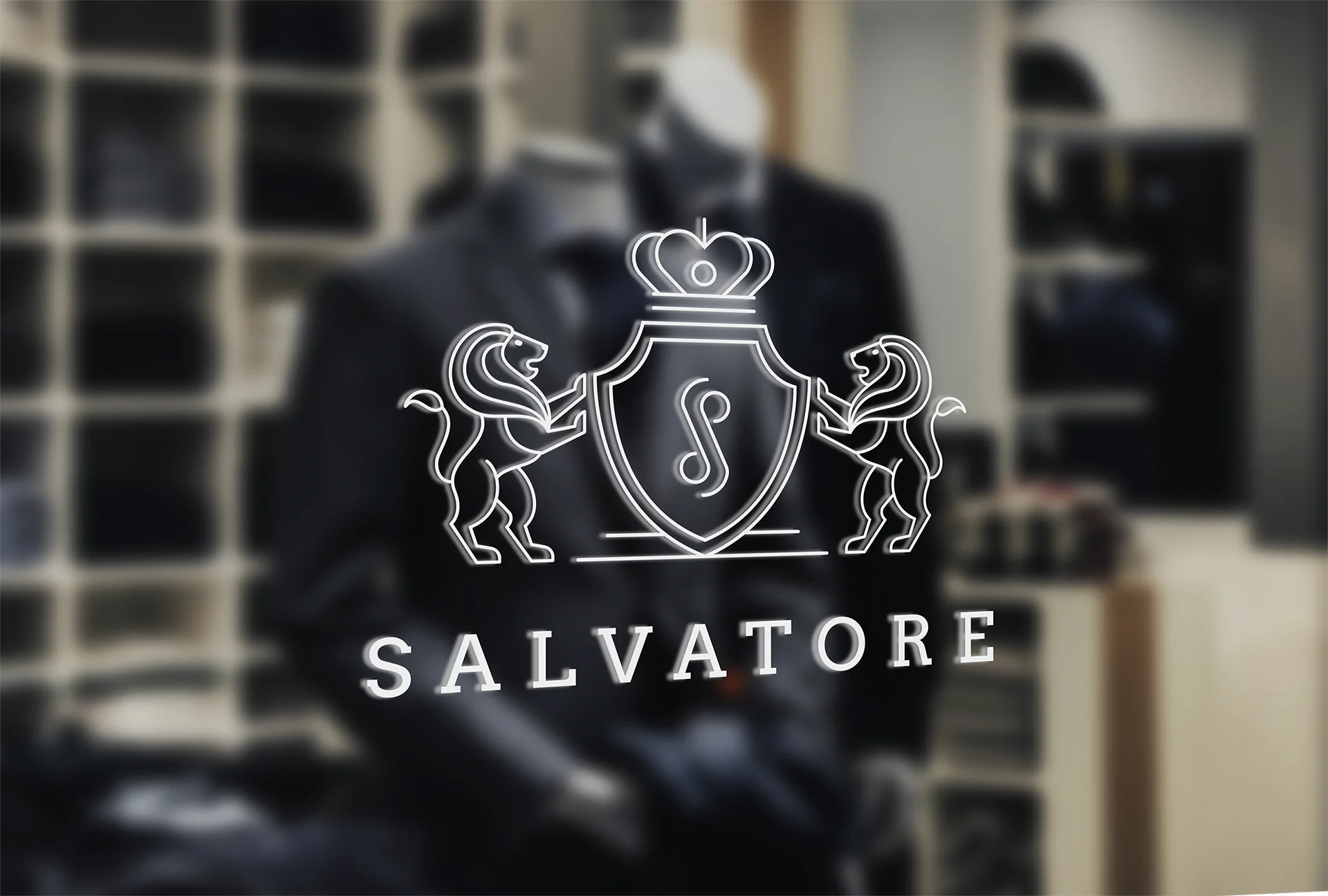 Salvatore Fine Tailoring brand identity, pattern design
