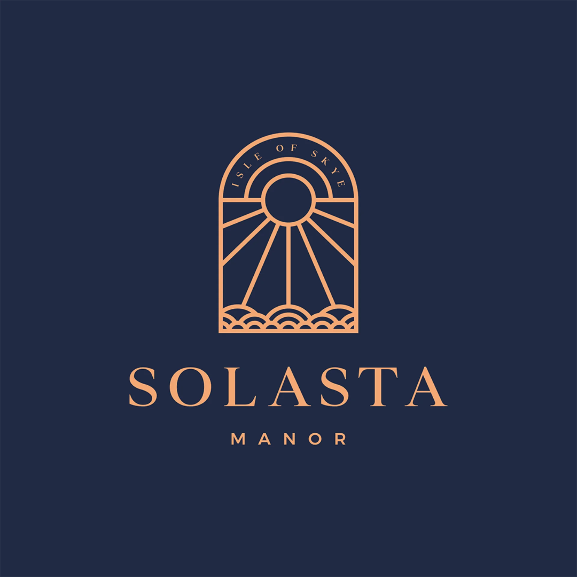 Solasta Manor boutique hotel brand identity, logo concept