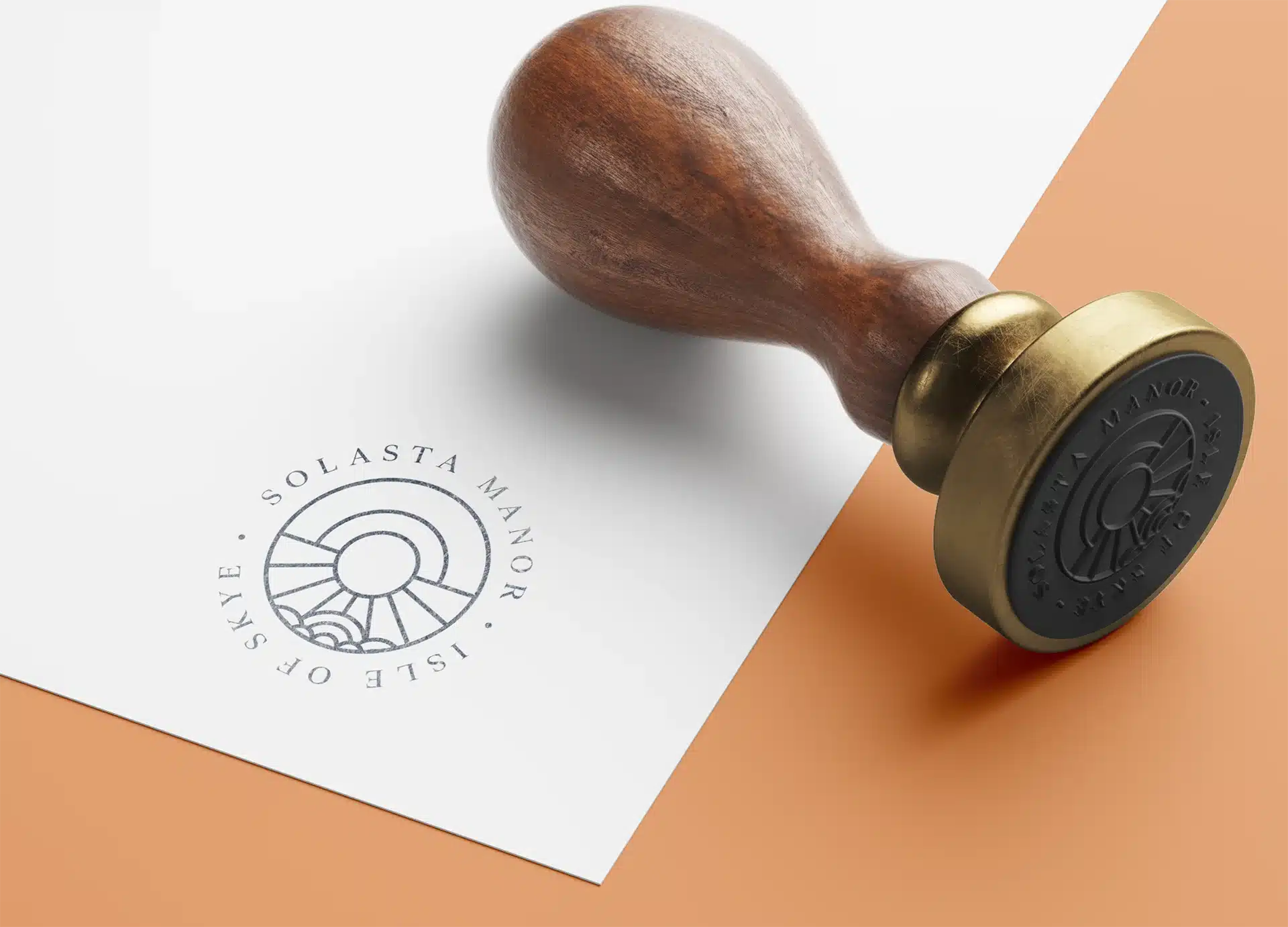 Solasta Manor boutique hotel brand identity, business cards